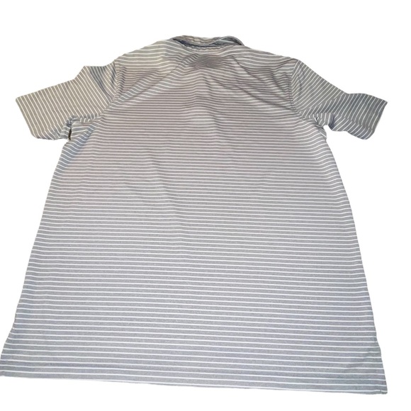 Men’s Croft & Barrow Gray with white stripes Golf Polo Size Large Quick Dry - Picture 2 of 9